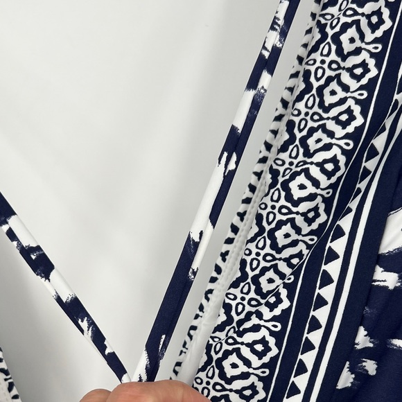 La Blanca Woman's Changing Tides Plunge One Piece Swimsuit in Indigo Blue New - Picture 9 of 14